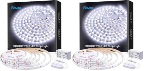 Image of Govee Cool White LED Strip Lights 16.4ft with Control Box, 6500K, Dimmable (Pack of 2)