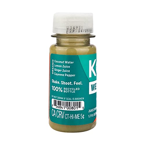 Kor Shots Ginger Shot - 1.7 Fl Oz - Wellness Shot - Freshly Pressed Ginger And Cayenne Natural Energy Boost Shot - Usda Certified Organic #TOP5