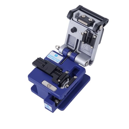 Professional Fiber Optic Cleaver for 0.25/0.9/3.0mm Cables - 16-Position Auto-Return Blade 48000 Cleaves | FTTH Installation Tool with Precision Cutting for Fiber Splicing & Network Maintenance