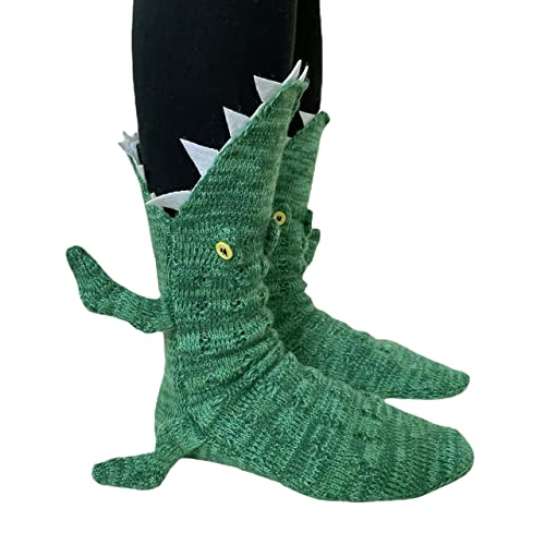 Image of LOLAT Novelty Animal Socks Knit Shark T-Rex Dinosaur Alligator Croc Sock for Christmas Gifts Creative Home Warm