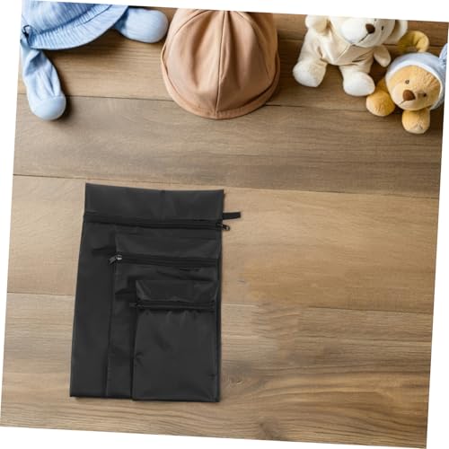 Levemolo 3 bolsas impermeables para cambiar pañales negras miniatura 7