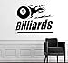 Produktbild Billard Wandaufkleber Hobby Sport Freizeit Unterhaltung Vinyl Aufkleber Home Dekoration Schlafzimmer wasserdichte Kunst Aufkleber 42X58Cm