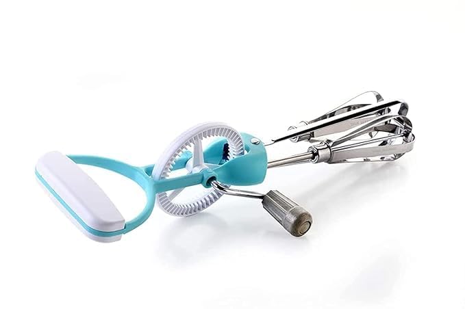INSTA Hand Beater Stainless Steel Dual Blade Handheld Manual Egg Beater Machine|Lassi Butter Milk Maker | Hand Blender Mixer for Coffee,Juice,Whipping,Beating,Liquidizing, Churning