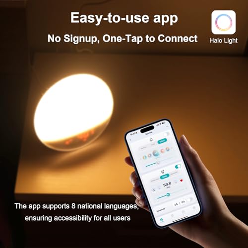 Smart-Sunrise-Alarm-Clock-Wake-Up-Light-for-Heavy-Sleepers-SunriseSunset-Simulation-Quadruple-Alarms-Natural-Sounds-Customizable-Sleep-Routines-Ideal-Present-App-No-Signup