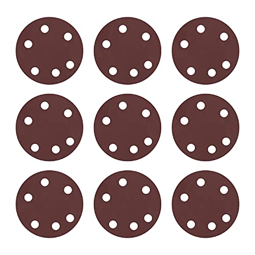 Utoolmart ディスクペーパー サンダー サンディングディスク サンドペーパー ダブルアクション マジック ペーパー 研磨 やすり 電動サンダー用 サンディングパット 木工用 ランダムアクションサンダー用 サンディング 研磨 サンダー用紙やすり丸型 #1500 6穴 工木工生地研磨用 5インチ 外径 125mm 10枚