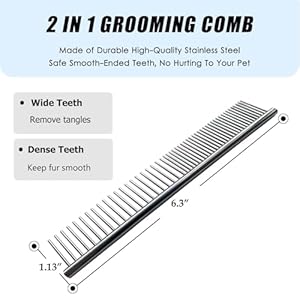   Deshedding-Dog-Brush-And-Metal-Comb-Cat-Brush-Dog-Brush-Undercoat-Rake-for-Dogs-Cats-Pet-Grooming-Brush-For-Shedding-Dematting-Pet-Hair-Removal-Tool-For-Long-Haired-Dogs