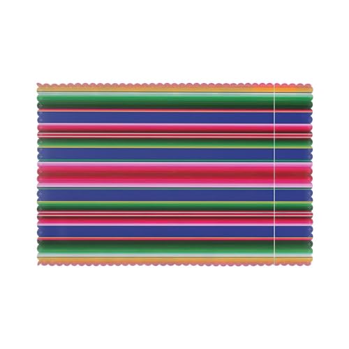 Lot de 6 sets de table rectangulaires polyester résistant chaleur - 2