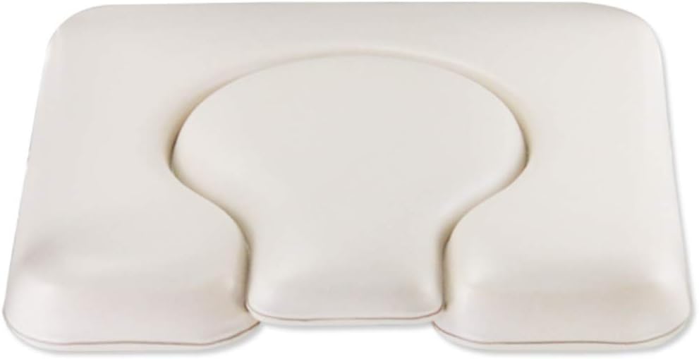 NESSTIC PU Commode Seat Cushion, White U Shape Padded Cushion for Bedside Commodes