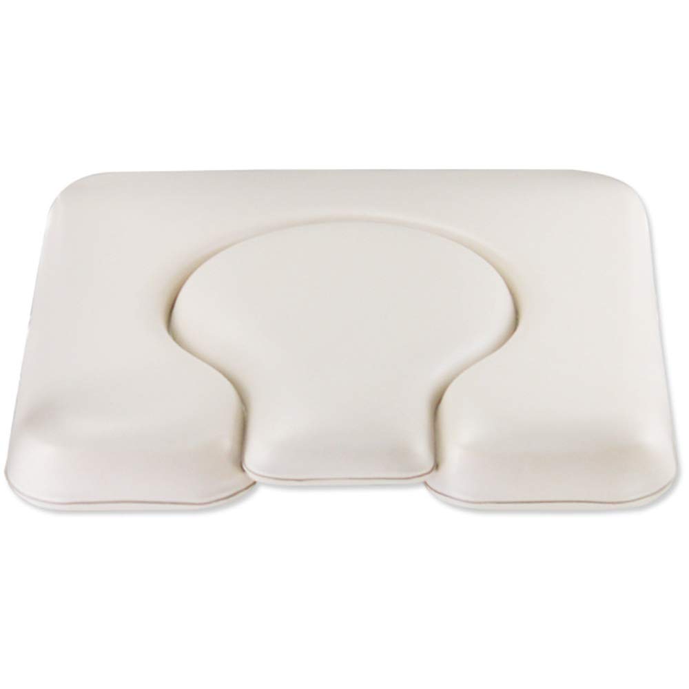 NESSTIC PU Commode Seat Cushion, White U Shape Padded Cushion for Bedside Commodes, Chair, Shower Wheelchair
