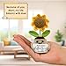 Tiny Detalles Mini Positive Crochet Sunflower Mothers Day for Mom, Cute Birthday Gifts for Women, Thank You Gifts for Teacher, Coworker, Friends and Sunflower Decor