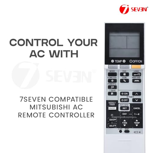 Image of 7SEVEN Compatible with Mitsubishi Electric Ac Remote E22T43426 Suitable Only on MSZ-GL25VGD MSZ-GL35VGD MSZ-GL42VGD MSZ-GL50VGD MSZ-GL60VGD Indoor Unit Model's 219, Match Key by Key Functionality