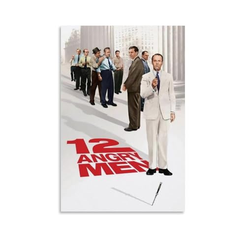 Póster decorativo de 12 películas y series de televisión de hombres enojados clásicos y maravillosos, pintura decorativa para dormitorio, 60 x 90 cm, estilo sin marco