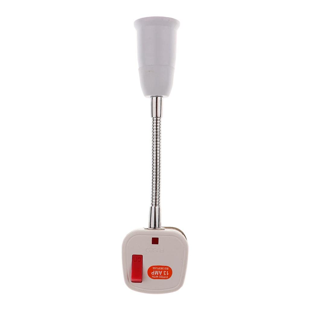 pinakine Pinakine® E27 Screw Bulb Socket Adapte Converter UK Ac Power Cord with Switch 13A|64008331PNK-picture-25