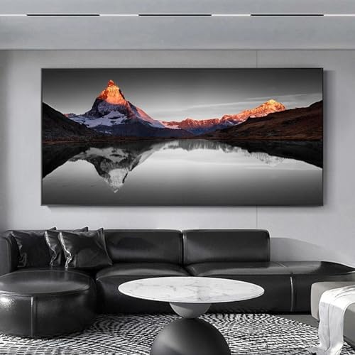 Toile affiches mur art photos salon paysage montagne mer 90x180 cm