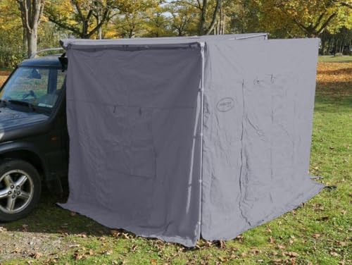 Prime Tech Seitenwände zur Dachzelt-Markise grau 200x200x210cm