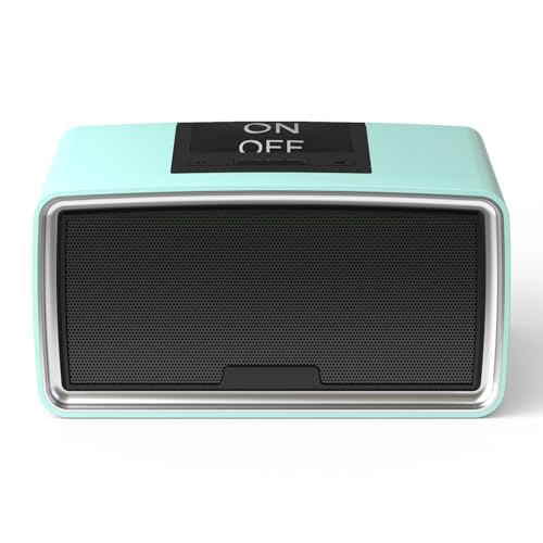 iGuerburn Simple Music Player for Dementia Elderly Seniors Easy MP3 Player as Alzheimers Dementia Visually Impaired Patients Product Gift One-Touch Controls ON/Off Retro Music Box (Cyan)