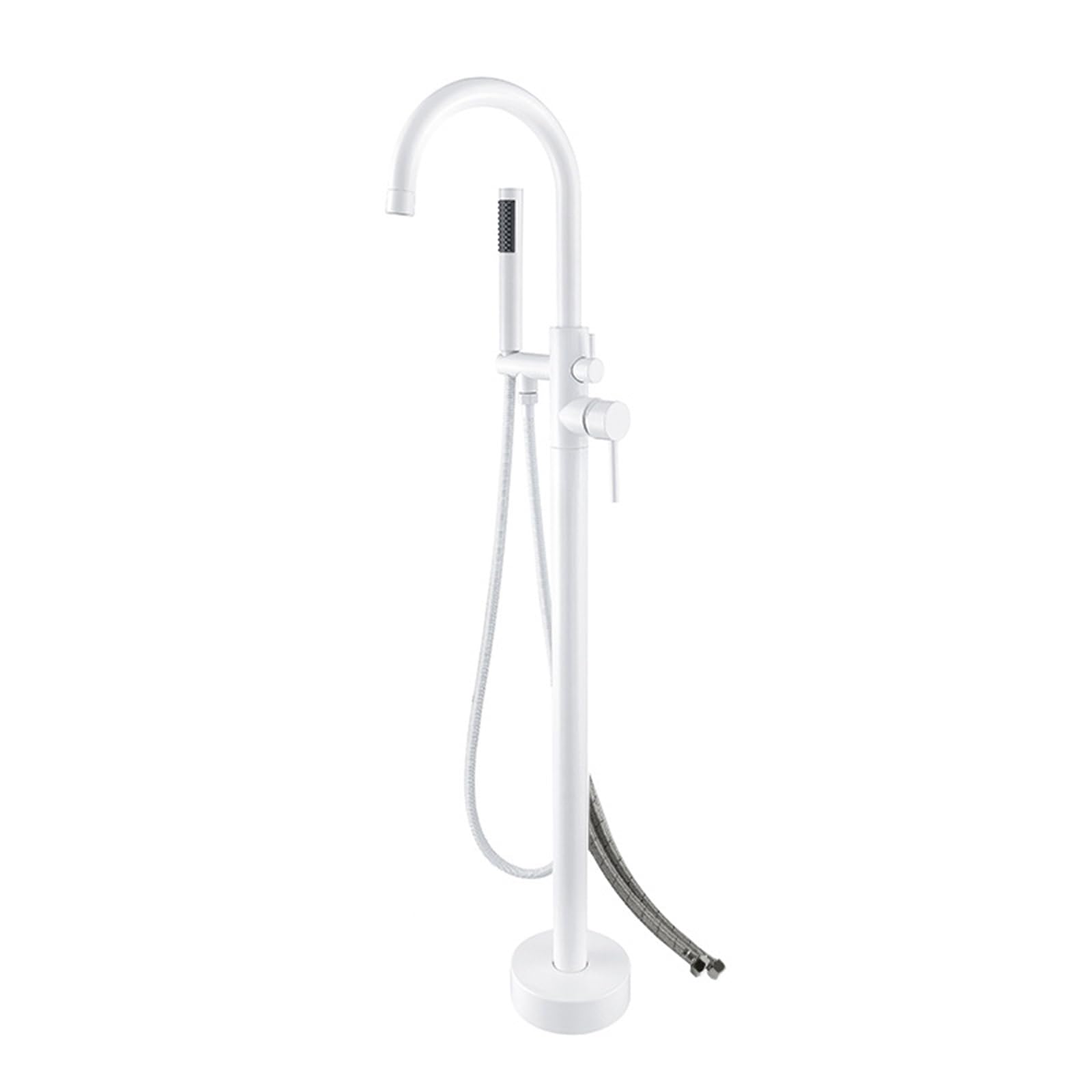 Mitigeur de bain-douche autoportant blanc à rotation 360 - 7
