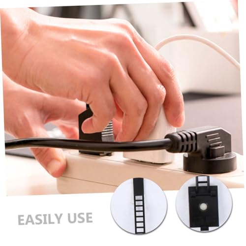 DOITOOL 25 piezas Clips adhesivos para gestión de cables, sujetadores de cables, envolturas de cables, atadores de escritorio de oficina miniatura 3