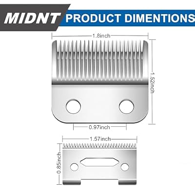 Blades for Wahl Precision Replacement Blades Compatible with Wahl MC3 Replacement Blades,2 Hole Clipper Blade Compatible with Wahl Clipper Blades Replacement,with 2 Pairs Screws.