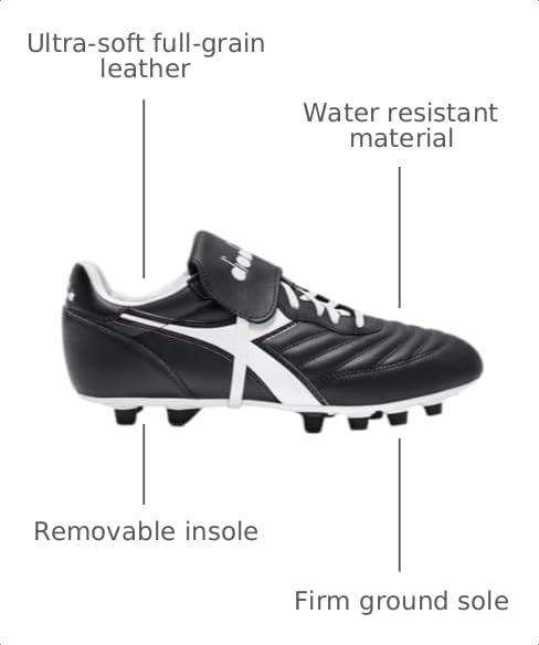 Image of Diadora Mens Brasil Og Lt T Mdpu Firm Ground Soccer Cleats
