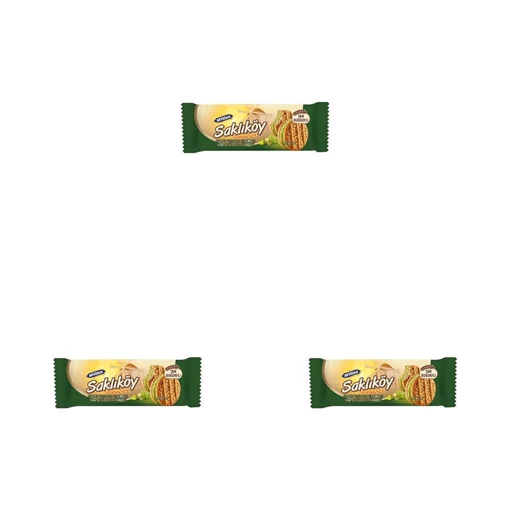 McVitie's Saklıköy Antep Fıstıklı Kremalı Bisküvi, 78.5 Gr (3 paketi)