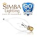 Simba Lighting Candelabra Flame Tip Clear CA10 25W E12 Base (12 Pack) Decorative Incandescent Light Bulbs 120V for Chandeliers, Ceiling Fan Lights, Pendants, Wall Sconces, Dimmable, Warm White 2700K