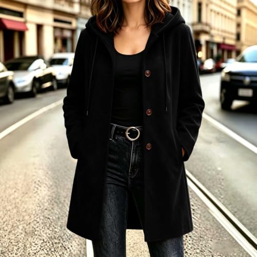 Faux Suede Jacket Women Fall Winter Single Breasted Trench Coat with Pocket - image 3