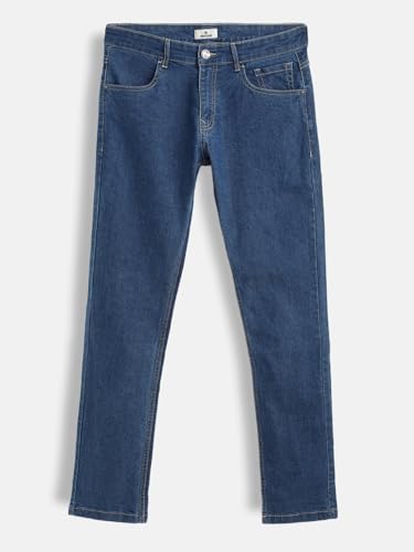 Image of WROGN Men's Cotton Stretch Jeans | Mid Rise | Slim Fit