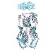 IEason Newborn Toddler Kid Baby Girl Print Romper Jumpsuit Sunsuit+Headband Clothes Set (0-3 Months, Blue)