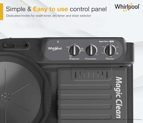 Image of Whirlpool 7.0 Kg 5 Star MAGIC CLEAN Semi-Automatic Top Loading Washing Machine (MAGIC CLEAN RYL SRS 7.0 GREY DAZZLE (5YR), 4 Year Comprehensive Warranty, 1400 RPM Motor, 5 Year Motor Warranty)