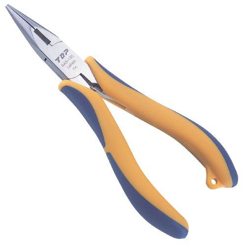 トップ (TOP) ラジオペンチ 三枚合せ ギザ付 銅線直径1.2㎜切断可能 バネ調整可能 全長134㎜ RA3-130