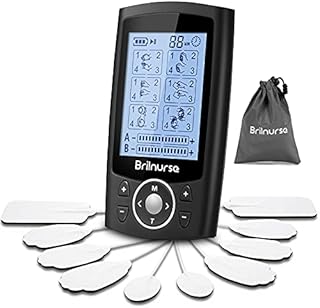 Brilnurse Dual Channel TENS EMS Unit 24 Modes 30 Level Intensity Muscle Stimulator