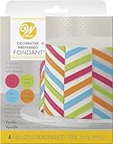 Wilton Decorator Preferred Neon Fondant - Add Colored Details to Your Cakes and Treats with These 4-Pack Fondant Icing, 4.4 oz. Each