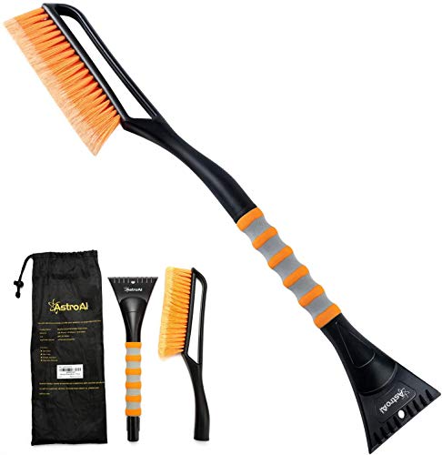 Astroai 27” & 47.2' Snow Brush And Extendable Ice Scraper (Orange) #TOP1