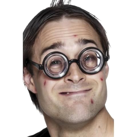 Smiffys Black Nerd Glasses for Dress Up Cover