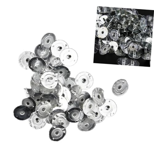 Bases metálicas para mechas de vela 300 pcs miniatura 4
