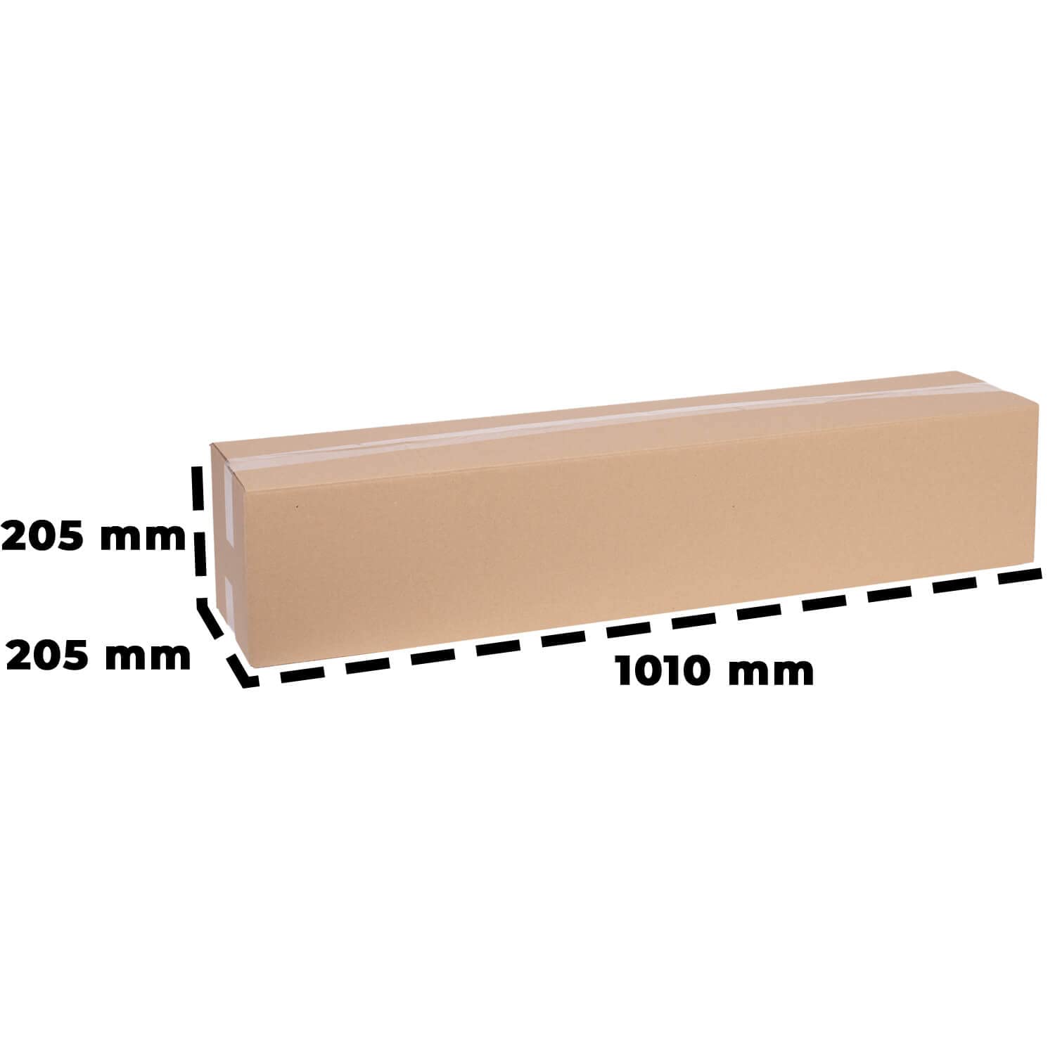 smiley pack 50 Stück Faltkartons 1000 x 200 x 200 mm braun Versandkarton Verpackungskartons 100 x 20 x 20 cm aus Wellpappe 1 wellig Karton Pappkarton Versandbox Paket Päckchen