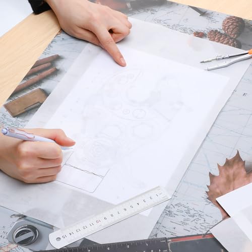 image for Prudiut Tracing Paper Roll 12in x 25yd, White Trace Paper Pattern Pape