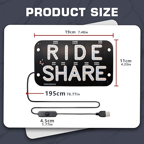 Accesorio LED para ventana de auto YSY Juren RideShare miniatura 2