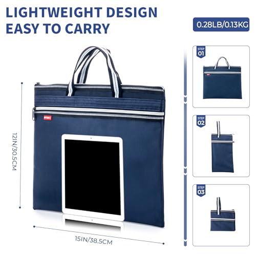 Bolsa de archivos impermeable M&G de bolsillo grande y doble capa 2