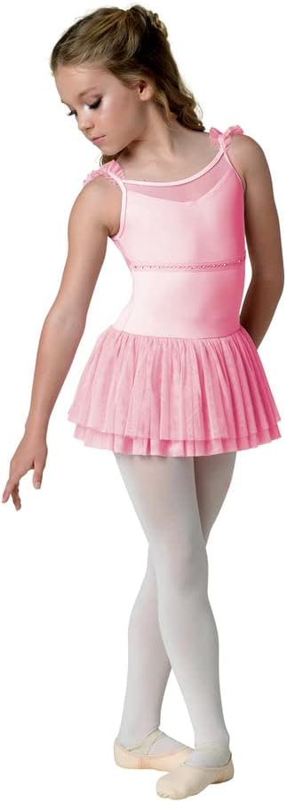 Danz N Motion Girls Rhinestone Ruffle Camisole Dress 22203C
