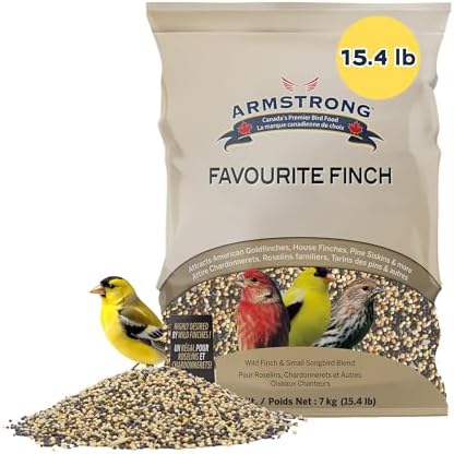 Top 5 Finch Bird Seed Blends You Didn't Know You Needed 8 Armstrong Wild Bird Food Favourite Finch Bird Seed Blend, 15.4 Pounds - with White Millet, Canola, Nyjer and Sunflower Kernel Chips for American Goldfinches, House Finches & Songbirds