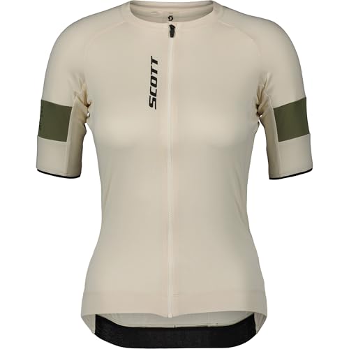 SCOTT Endurance Pro Damen Fahrrad Trikot kurz Cotton weiß/grün 2025: Größe: L (40/42)