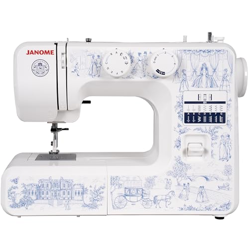 Janome Toile Romance   Máquina de coser de 15 puntadas fácil de usar con licencia oficial de la colección Bridgerton