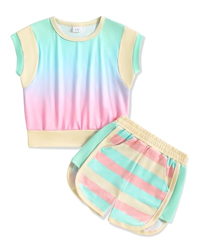 Image of Weebaby Baby Clothes Girl Toddler Summer Outfits Infant Casual Sleeveless Halter Ruffle Tank Cute Short Set Baby Clothing