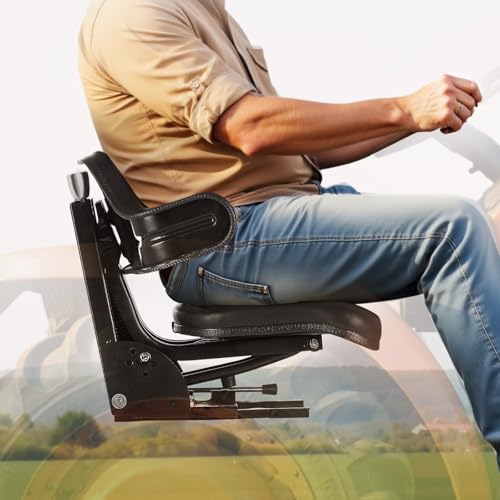 VEVOR Universal Gabelstaplersitz 61x51x51 cm, Traktorsitz, Schleppersitz, Treckersitz, Staplersitz, Traktor Sitz PVC-Kunstleder und hochelastischem Polyurethanschaum, ideal für Kompaktlader-Bulldozer