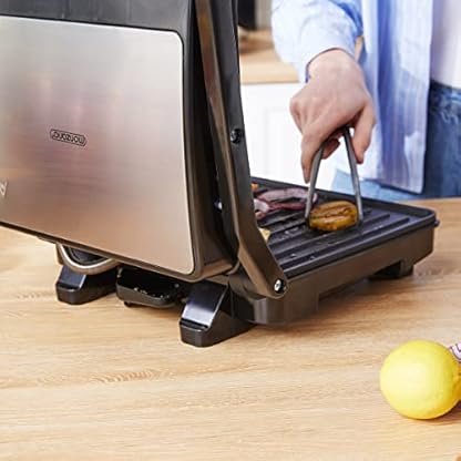 MONZANA® Kontaktgrill XXL 180° Klappbar Antihaftbeschichtung Cool-Touch-Griff Küche Tischgrill Sandwich Maker Elektrogrill Panini Toaster Raclette – Bild 6