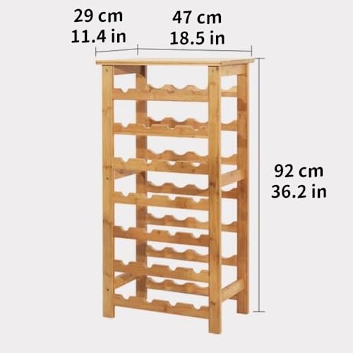 Soporte para botellas de vino de bambú de 7 niveles miniatura 2