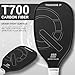Pickleball Training Paddle -USAPA Approved Pickleball Trainer Practice Paddle, Carbon Fiber Particle Paint Frosted Surface, Extra Long Handle, 16mm Core Sports Sweet Spot Training Paddle