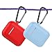Coffea Protective Silicone Case with Keychain for Apple AirPods 1 & 2 (Front LED Not Visible) (Sky Blue)